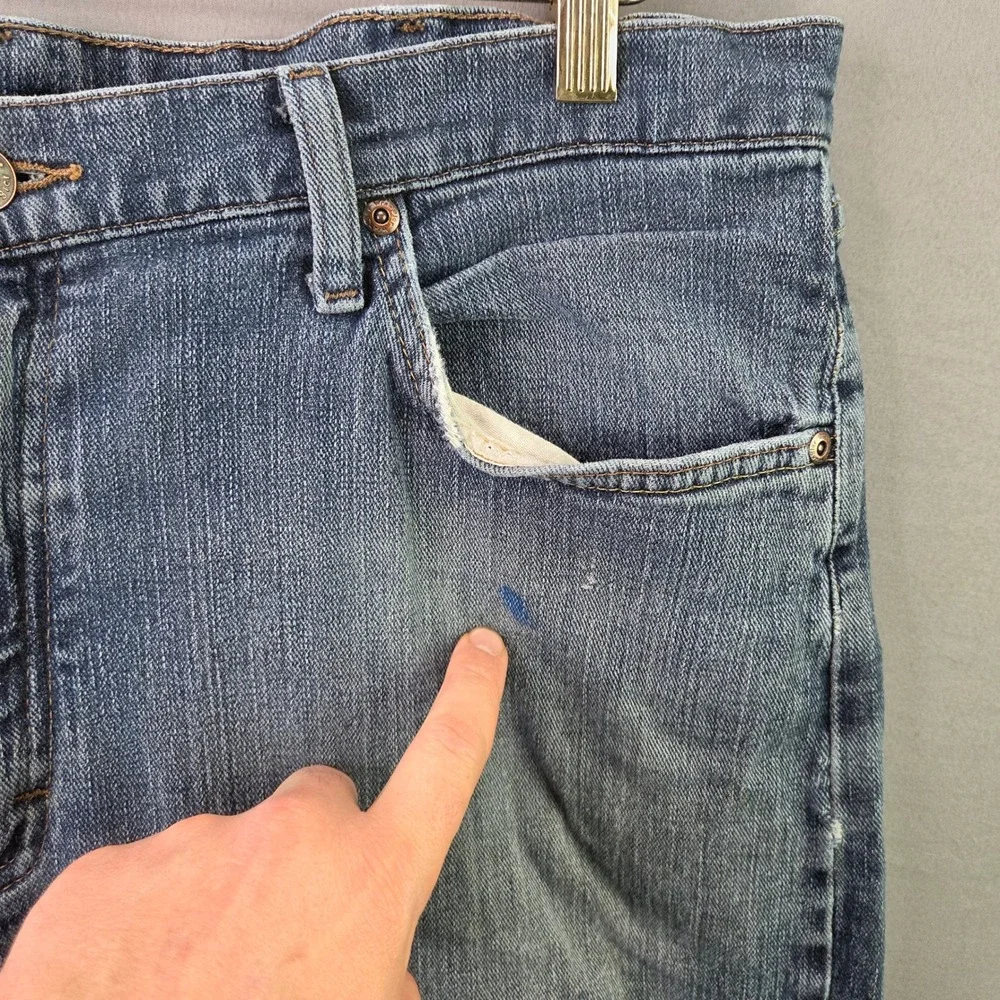 Wrangler Five Star Jeans Mens 36x29 Blue Straight Leg Premium Denim Pants - Picture 2 of 10